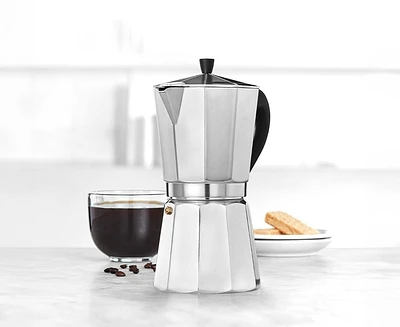 Cafetière à espresso Java & Co. Scuro avec capacité de 6 tasses, argent