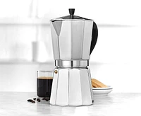 Java & Co. Scuro 14-Cup Espresso Maker, Silver