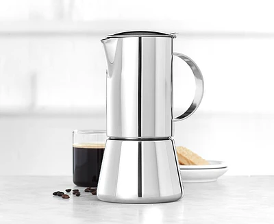 Cafetière à espresso Java & Co. Barista avec capacité de 10 tasses, argent