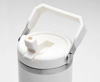 Bouteille isotherme à double paroi avec bouchon à paille SIP, blanc cassé, 30 oz