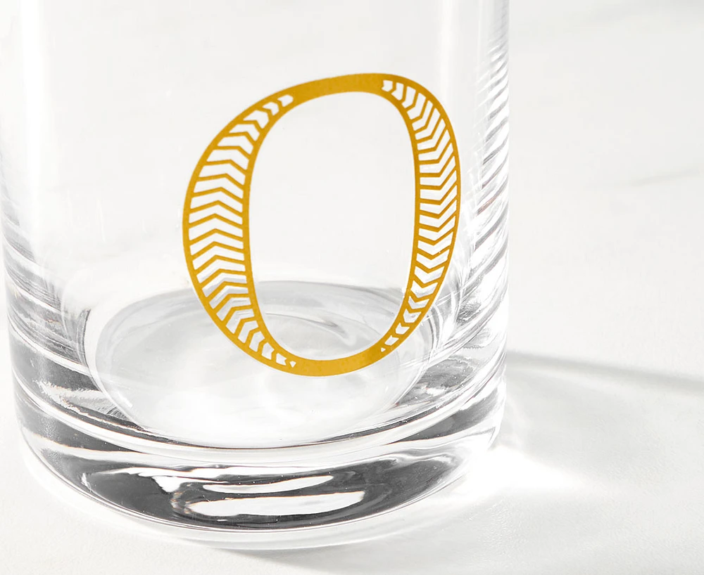 Verre à whisky avec monogramme « O », 11 oz