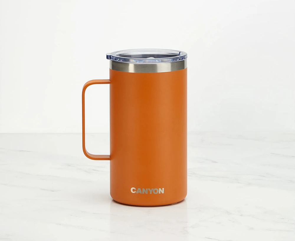 Tasse de voyage isotherme à double paroie Canyon, 24 oz, orange brûlé