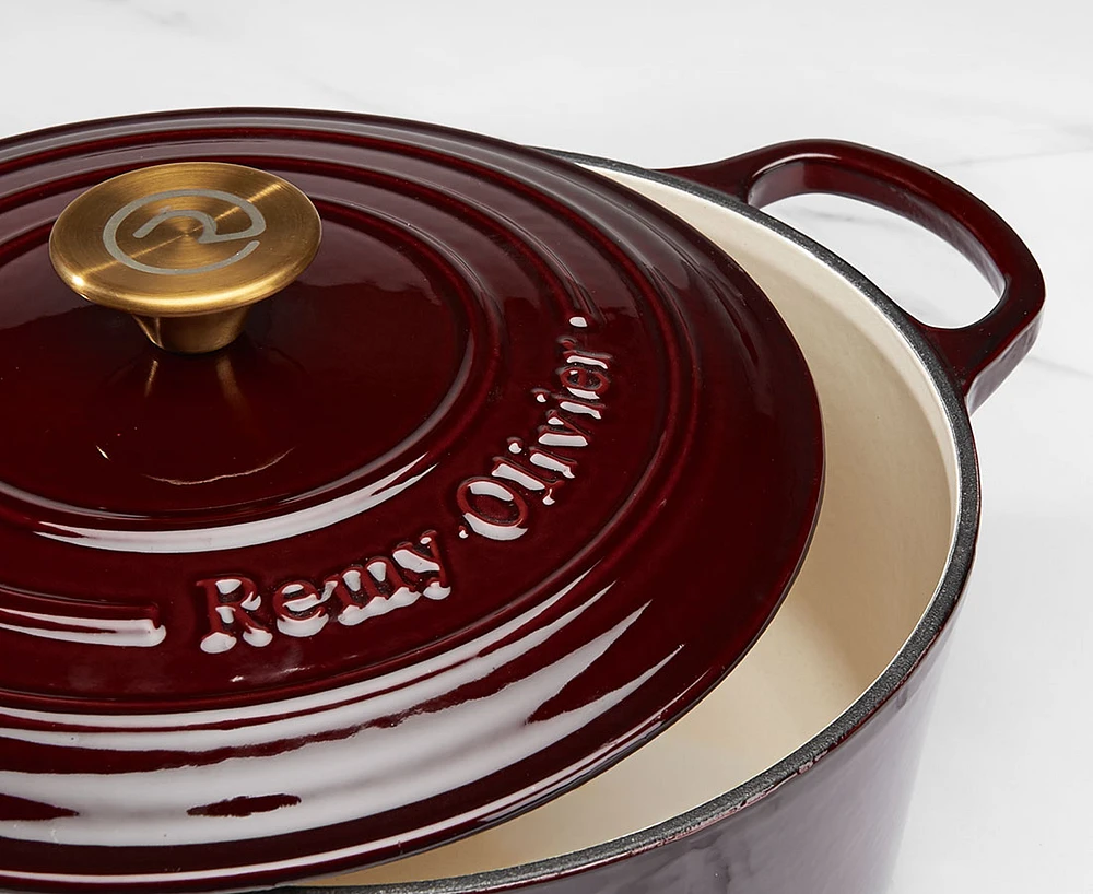 Remy Olivier Bordeaux Cast Iron Round Casserole, 6 L