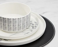 Buttercup 12-Pc Dinnerware Set, Grey and White