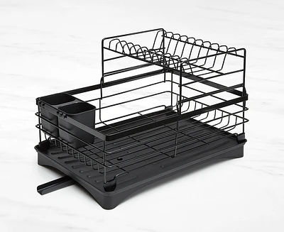 Égouttoir à vaisselle avec plateau thinkkitchen, noir