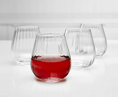 Waterfall Stemless Glasses, 380 ml, Set of 4