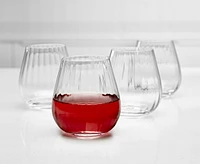 Waterfall Stemless Glasses, 380 ml, Set of 4