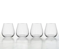 Waterfall Stemless Glasses, 380 ml, Set of 4