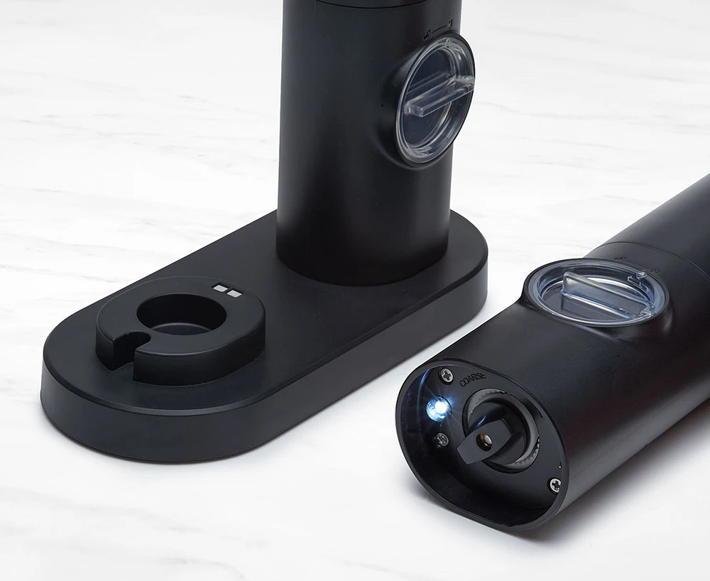 thinkkitchen Gourmet Salt and Pepper Grinders with USB Charging Dock