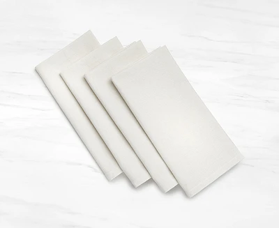 Manoir Napkins, Set of 4, Off-White