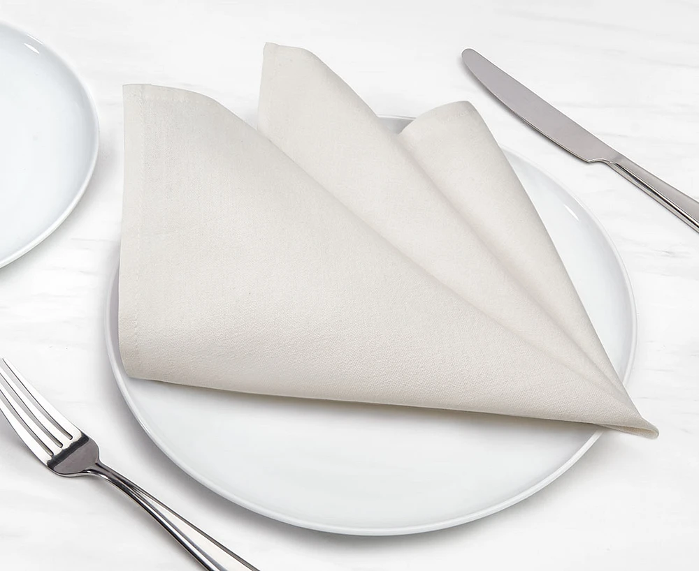 Manoir Napkins, Set of 4, Off-White