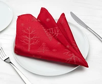 Festive Napkins, Set of 4, Red