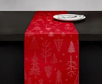 Festive Table Runner, Red, 13 x 90 in