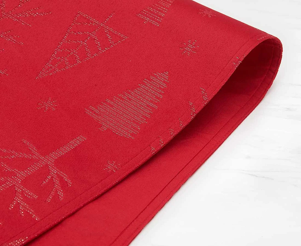 Festive Table Runner, Red, 13 x 90 in