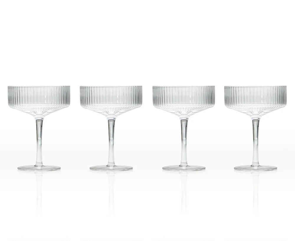 Palais Coupe Cocktail Glasses, Set of 4, Clear