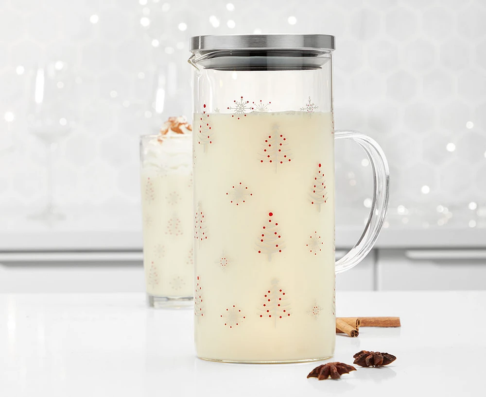 Snowflake Pitcher with Lid, 1.2 L