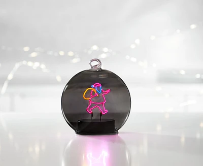 Better Living LED Neon Santa Glass Ornament