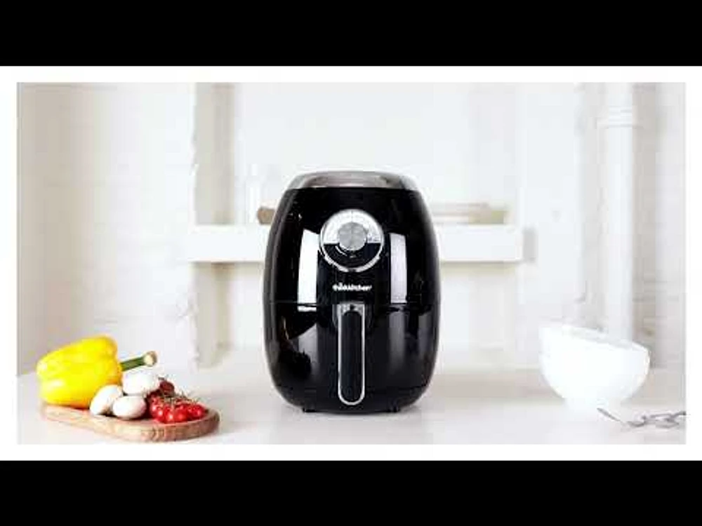 thinkkitchen Retro Air Fryer, 2.5 L, Black