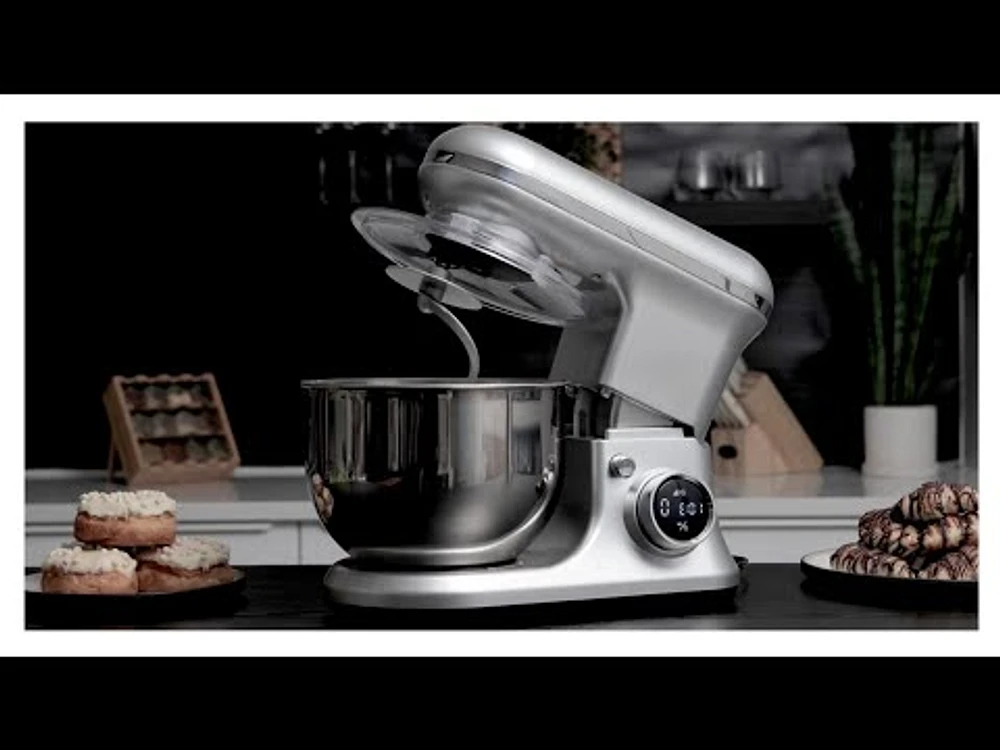 thinkkitchen Digimix Digital Stand Mixer, Silver, 650 W