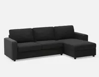 SACHA right-facing sectional sofa-bed with storage