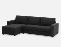 SACHA left-facing sectional sofa-bed with storage