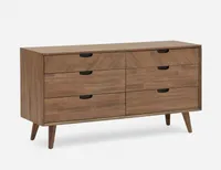 DINA acacia wood 6-drawer dresser