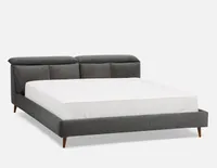 BARTH upholstered queen bed with adjustable headrests