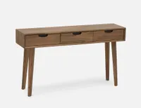 DINA acacia wood storage console table 140 cm