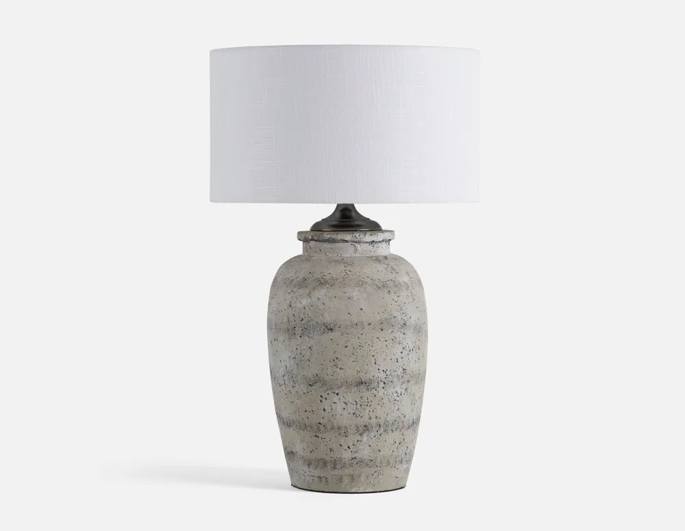 MISAKO cement base table lamp 60 cm height