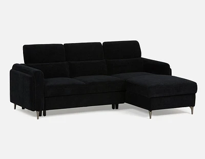 DAKOTA right-facing sectional sofa-bed with storage