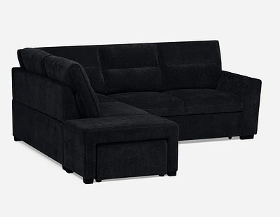 MINNESOTA left-facing sectional sofa-bed with storage