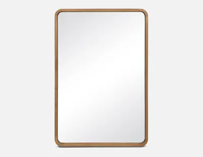 KISUMU mirror with paulownia wood frame 63 cm x 94 cm