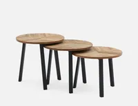 ZAK set of 3 recycled teak wood nesting tables