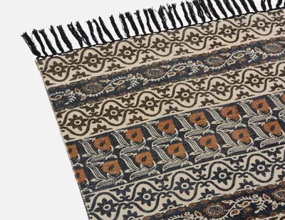 SHAN handwoven cotton rug 183 cm x 274 cm