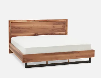 CLARENCE walnut veneer queen bed