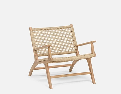 BARIO teak accent armchair