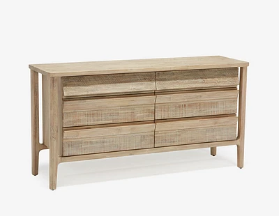 DALTON rustic farmhouse 6-drawer chest