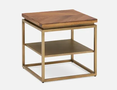 SIGRID end table with wooden top 49 cm
