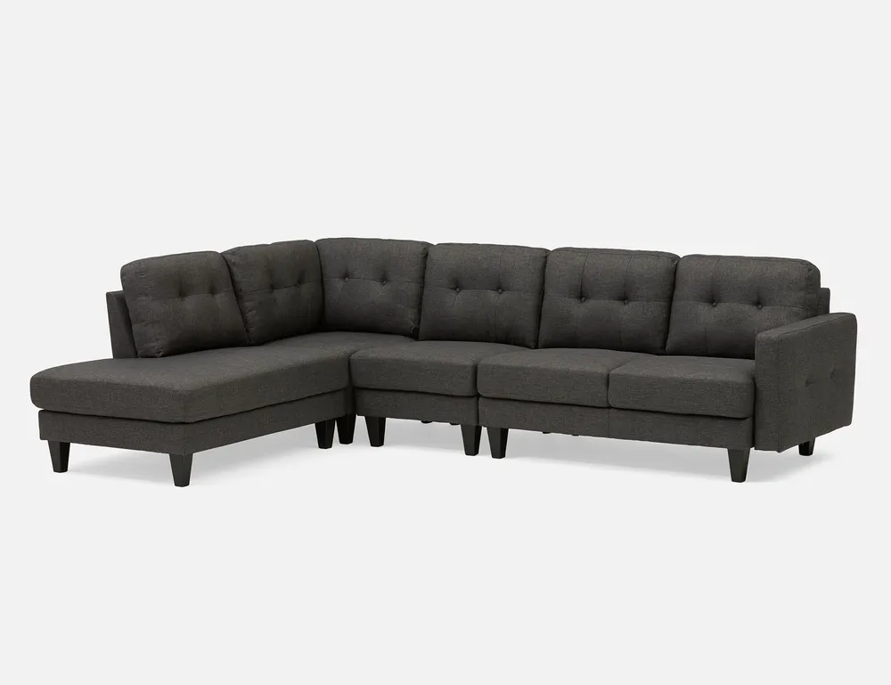 WARREN right-facing sectional sofa with detachable unit