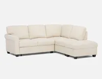 DELPHINE right-facing sectional sofa-bed with storage