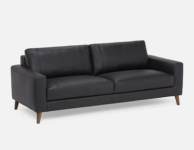 AMARI 100% leather classic 3-seater sofa