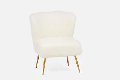 TILIO faux shearling accent chair