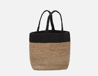 PHOEBE braided jute tote bag