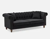 ARIELLE velvet 3-seater sofa