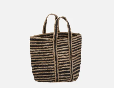 PRISCILLA braided jute tote bag