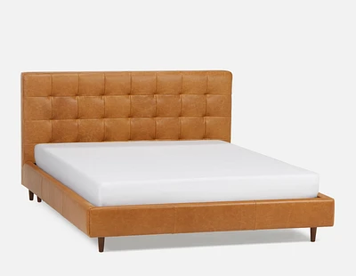 KINSEY leather queen bed