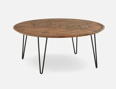 AIDEN mango wood coffee table 90 cm