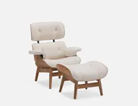 CAREY bentwood armchair with ottoman