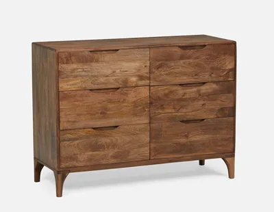CARMELO mango wood 6-drawer dresser