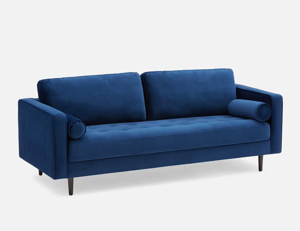 KINSEY velvet 3-seater sofa